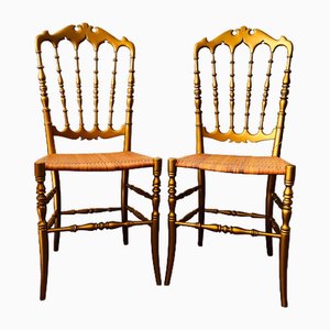 Chiavari Esszimmerstühle von Fratelli Levaggi, Italien, 1950er, 2er Set