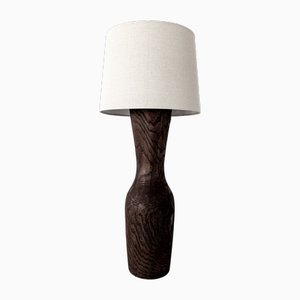 Lámpara de mesa vintage de madera