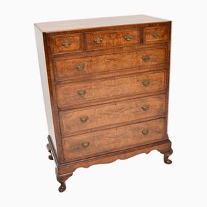 Antique Inlaid Walnut Chest of Drawers, 1900s