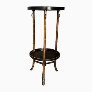 Early Twentieth Century Chinese 3-Legged Bamboo Table with Round Tops