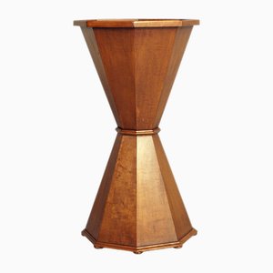 Hourglass-Shaped Masonic Column in Wax-Polished Walnut, 1930s