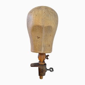 Antique Wooden Head with Mount, 1890s