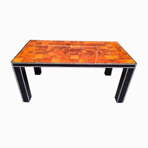 Vintage Table in Lacquered Wood and Walnut by Willy Rizzo for Mario Sabot, 1970s