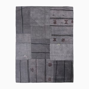 Grey & Black Aesthetic Hemp Area Rug