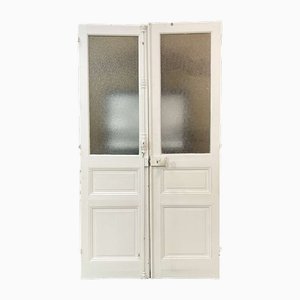 Porta da interni con doppi vetri in abete