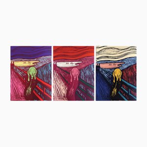 Andy Warhol, The Scream Portfolio, Siebdrucke, 3er Set