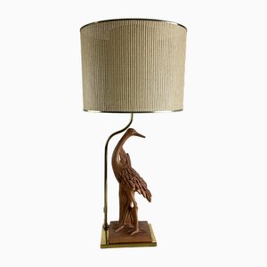 Mid-Century Italian Terracotta and Brass Table Lamp, 1960s