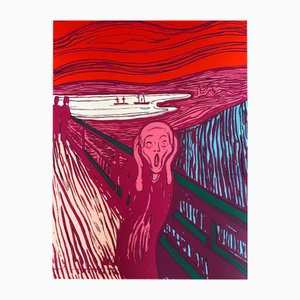 Andy Warhol, El grito de Munch, rosa, serigrafía