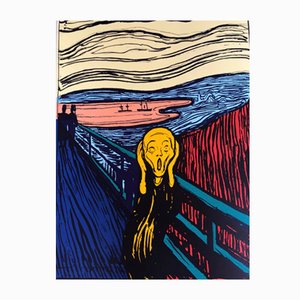 Andy Warhol, El grito de Munch, naranja, serigrafía
