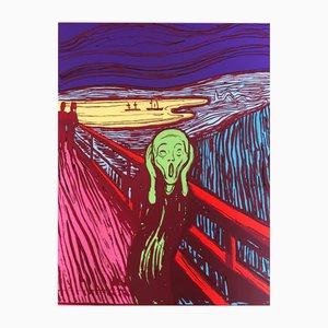 Andy Warhol, The Scream di Munch, Green, Screenprint