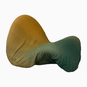 Poltrona Tongue con rivestimento verde arancione di Pierre Paulin per Artifort, 1967