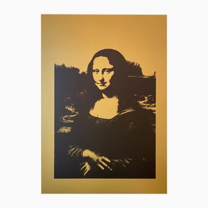 Andy Warhol, Mona Lisa Schwarz auf Gold, Siebdruck