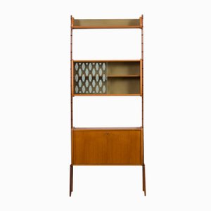 Mid-Century Wall Unit in Teak with Bar Cabinet by John Texmon, 1960s