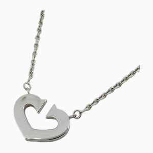 C Heart Necklace in White Gold from Cartier