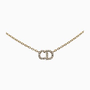 Dior Logo Rhinestone Pendant Necklace from Christian Dior