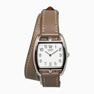Quarz Edelstahl Cape Cod Tonneau Uhr von Hermès