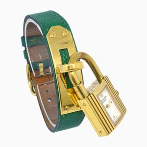 Kelly Watch in Green Courchevel from Hermes