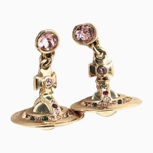 Tiny Orb Earrings in Pink Gold from Vivienne Westwood, Set of 2