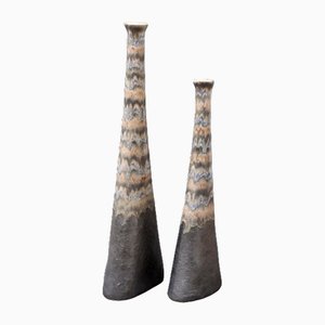 Italian Ceramic Vases by Bruno Gambone, 1980s, Set of 2