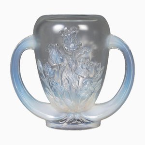 Vase en Verre Opalescent de Verlys, Début du 20ème Siècle