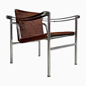 Modern Italian LC1 Armchaii attributed to Le Corbusier for Cassina, 1960s