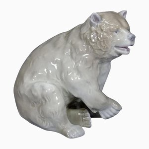 Vintage Porcelain Bear Statue, Germany, 1950s