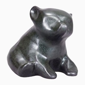 Escultura de oso estilizada de Richard Lindh para Arabia Finland, años 50