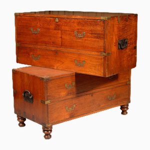 Secretaire anglo indiano in teak, 1870
