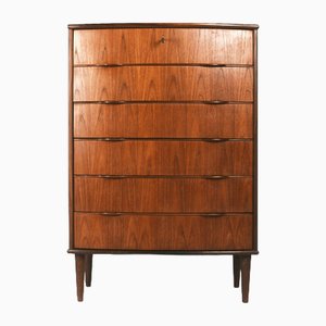 Danish Curved Chest of Drawers, 1960s
