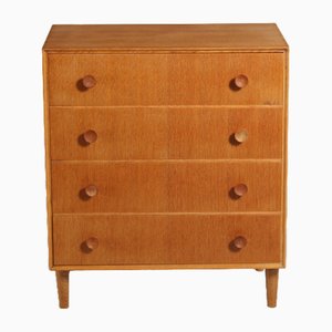 Midcentury Oak Chest of Four Drawers by Meredew, 1960s
