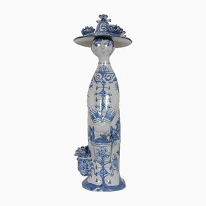 Ceramic Figurine in Blue the Seasons from Bjørn Wiinblad