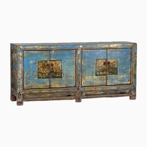 Credenza da ingresso blu e gialla, anni '20