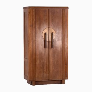Wooden Wardrobe with Two Doors, 1920s