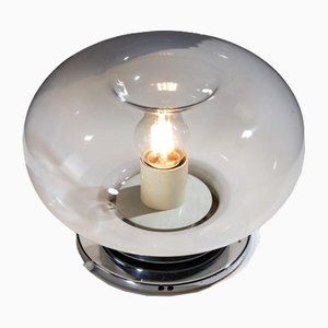 Lámpara de mesa esférica de vidrio