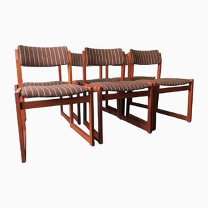 Danish Teak Dining Chairs with Leather Straps from KS Møbler, Set of 6