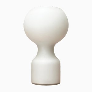 Lámpara de mesa minimalista era espacial vintage de vidrio de Jean Paul Edmonds Alt para Philips, años 70