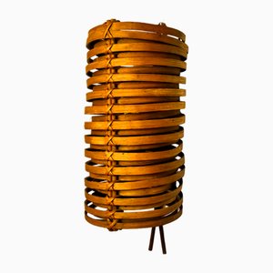 JA Junco Caned Rattan Wall Lamp by Coderch for Tunds, 1960