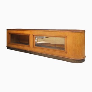 Large Mid-Century Shop Counter with Sliding Doors, 1950s