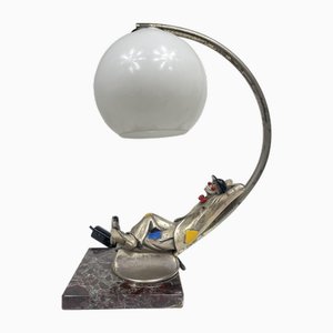 Vintage Clown Tischlampe, 1950er