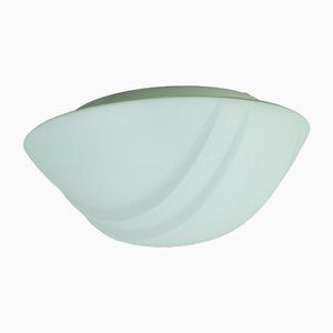 Ceiling Light in White Satin Glass from Peill & Putzler, 1970s