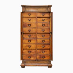Meuble de Rangement Antique à 18 Tiroirs en Chêne, 1950s