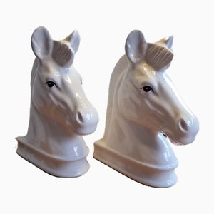 Pferdebuchstützen aus Keramik, 1970er, 2er Set