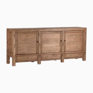 Antique Pine Wood Sideboard with Three Doors, 1920