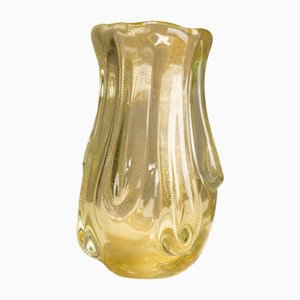 Vaso nr. 3627 topazio dorato di Flavio Poli per Seguso Vetri Darte, 1937