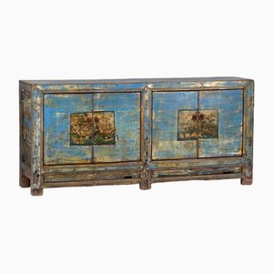 Vintage Entrance Sideboard in Blue and Yellow, 1920
