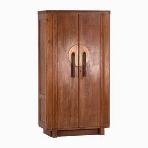 Vintage Wooden Wardrobe with Two Doors, 1920