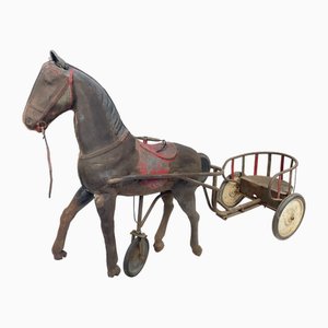 Cavallo a pedali vintage in metallo, anni '40