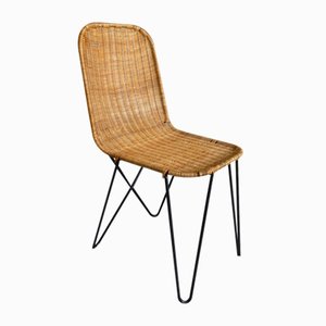Rattan Chair attributed to Raoul Guys, France, 1950s