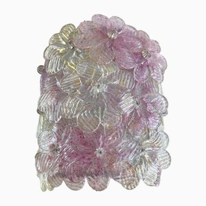 Mid-Century Murano Glass Wall Lamp attributed to Barovier & Toso, 1960s