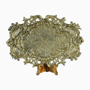 Mittleres Tischtablett aus Bronze im Rocaille-Stil
